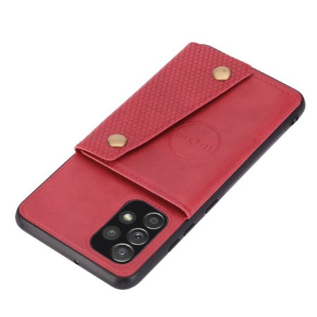 Противоударный чехол Double Buckle для Samsung Galaxy A73 5G  - красный