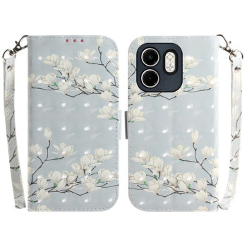 Чехол-книжка 3D Painting для Infinix Hot 50i / Smart 9 - Magnolia