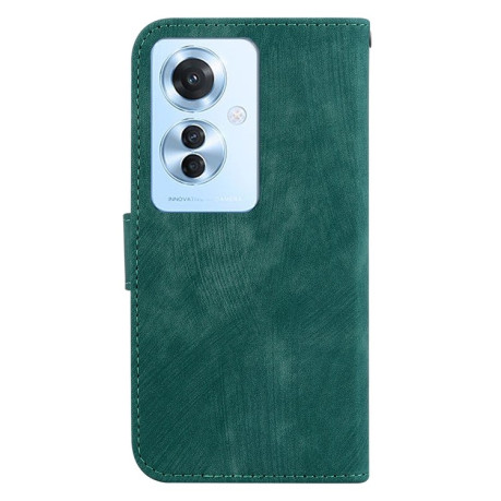 Чохол-книжка Little Tiger Embossed Leather на OPPO Reno11 F Global - зелений