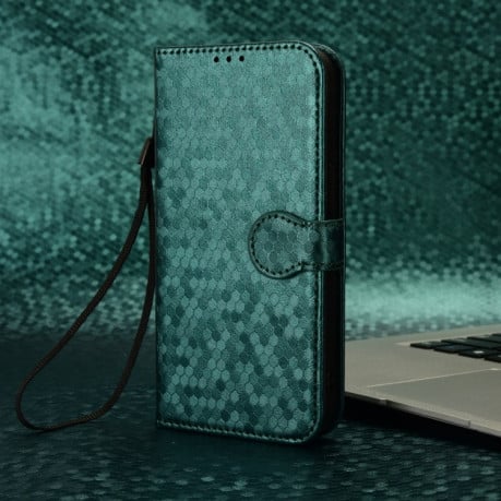 Чехол-книжка Honeycomb Dot для OnePlus 12 - зеленый