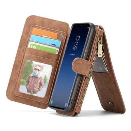 Шкіряний чохол-гаманець CaseMe на Samsung Galaxy S9/G960 Crazy Horse Texcture Detachable коричневий