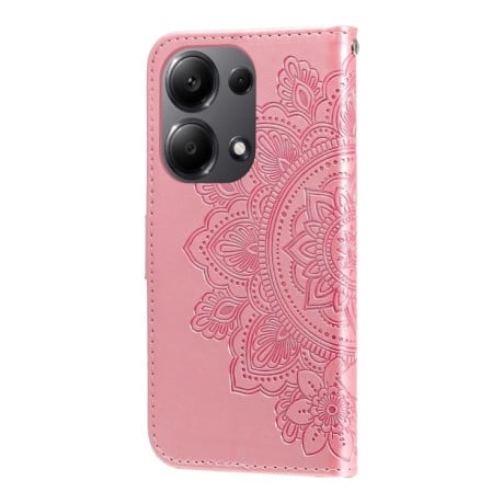 Чохол-книжка 7-petal Flowers Embossing для Xiaomi Redmi Note13 Pro 4G Global/Poco M6 Pro 4G