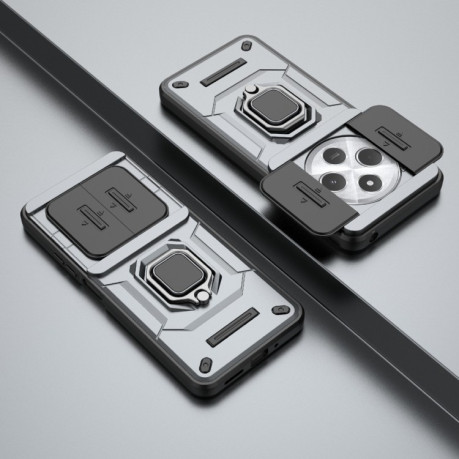 Противоударный чехол Sliding Camshield для Xiaomi Redmi 14C 4G/Poco C75/Redmi A4 5G - серый