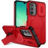 Чохол Escase з шторкою камери, MagSafe і тримачем для Samsung Galaxy A26 5G / A17 5G / 4G — червоний