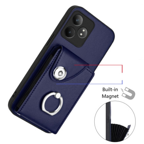 Протиударний чохол Organ Card Bag Ring Holde Realme GT Neo6 / GT 6T 5G  - синій