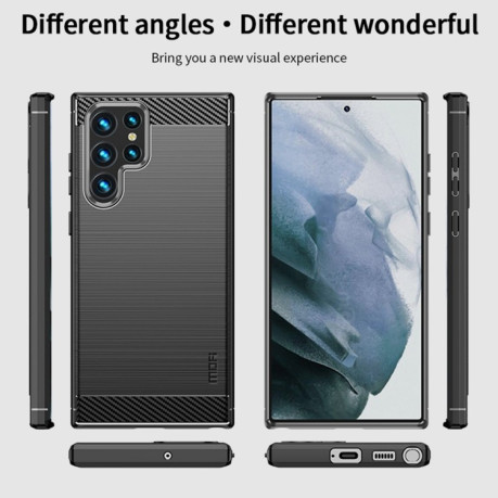 Противоударный чехол MOFI Gentleness Series для Samsung Galaxy S22 Ultra 5G - синий