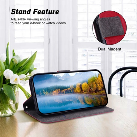 Чохол-книжка Voltage Side Buckle для iPhone 16e - червоний
