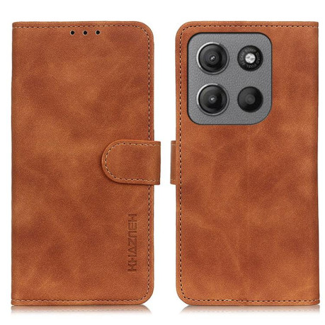 Чохол-книжка KHAZNEH Cowhide Texture на Motorola Moto G15 4G/G05 - коричневий