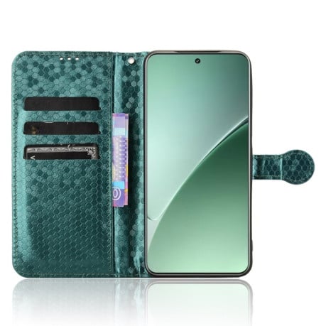 Чохол-книжка Honeycomb Dot для Xiaomi 15 Pro - зелений