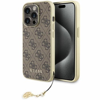 Оригинальный чехол Guess Charms Collection для iPhone 15 Pro Max - brown