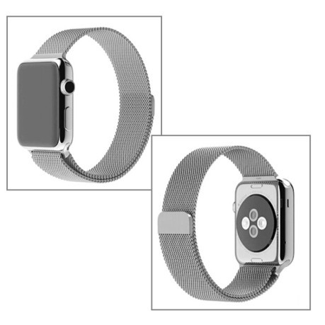 Браслет из нержавеющей стали Milanese Loop Magnetic для Apple Watch 38/40mm - серебристый