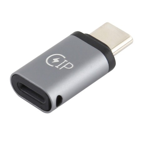 Адаптер USB-C / Type-C Male to 8 Pin Female Charging - серый
