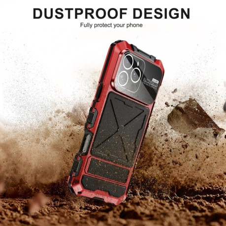 Противоударный чехол R-JUST Life Waterproof для iPhone 16 Pro Max - красный