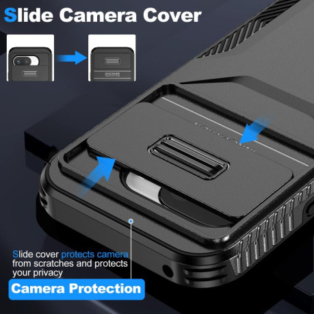 Протиударний чохол Sliding Camshield для Google Pixel 9a - чорний
