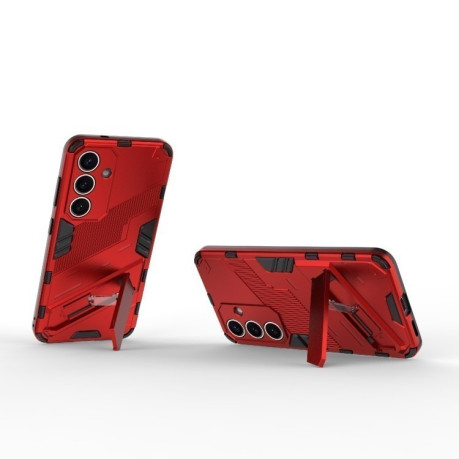 Противоударный чехол Punk Armor для Samsung Galaxy S25 5G - красный