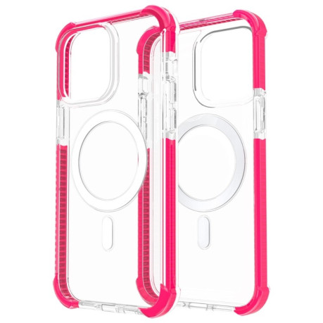Противоударный чехол Acrylic Magsafe для iPhone 15 Pro Max - розовый