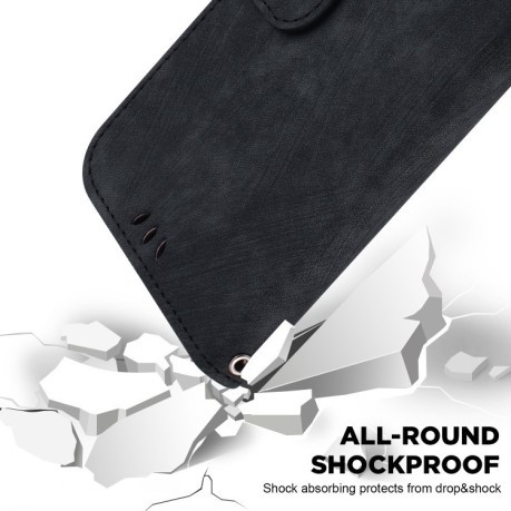 Чехол-книжка Little Tiger Embossed Leather на Realme 12 Pro / 12 Pro+ - черный