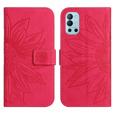 Чохол-книжка Skin Feel Sun Flower для OnePlus 10 Pro - пурпурно-червоний