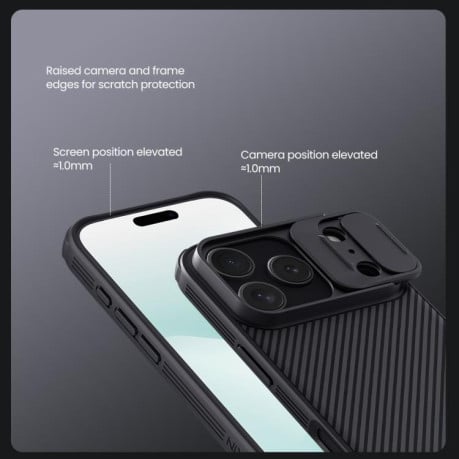 Чохол NILLKIN CamShield Pro Magnetic із шторкою для камери на iPhone 17 Pro - чорний