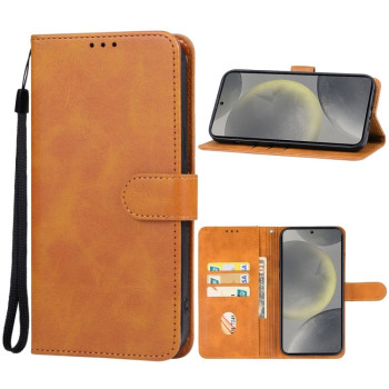 Чохол-книжка EsCase Leather для Samsung Galaxy S24 FE 5G - коричневий