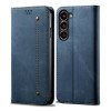 Чохол книжка Denim Texture Casual Style на Samsung Galaxy S23 5G - синій