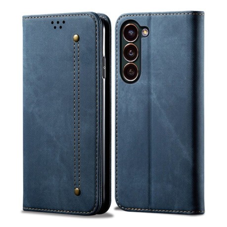 Чохол книжка Denim Texture Casual Style на Samsung Galaxy S23 5G - синій