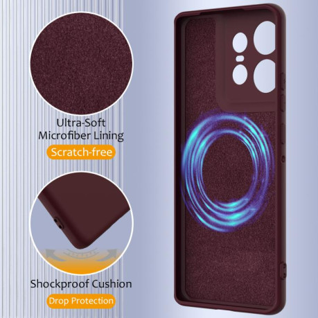 Силиконовый чехол Shockproof Silicone Magsafe для Motorola Edge 50 Ultra - коричневый