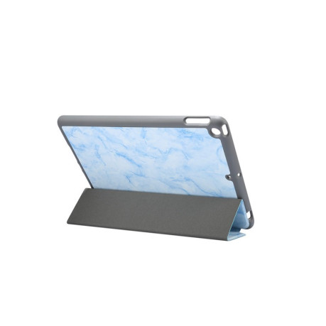 Противоударный чехол EsCase Marble Texture на iPad 9/8/7 10.2 (2019/2020/2021) - голубой