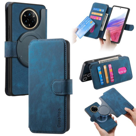 Чехол-книжка CaseNeo MagSafe RFID Anti-theft Retro Leather для Realme 14 Pro+ - синий