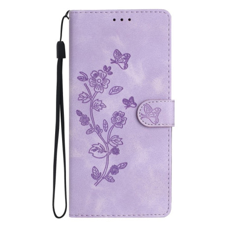 Чохол-книжка Flower Butterfly Embossing  для Samsung Galaxy S25 Ultra 5G - фіолетовий
