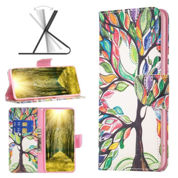 Чехол-книжка Colored Drawing Pattern для Xiaomi Poco C40/Redmi 10c - Tree Life