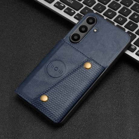 Противоударный чехол Double Buckle для Samsung Galaxy A36 5G - синий
