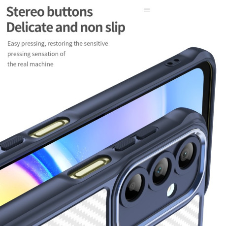 Ударозащитный чехол Carbon Fiber Texture Translucent на Samsung Galaxy A16 5G - синий