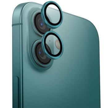 Защитное стекло на камеру Uniq Optix Aluminum Camera Lens для iPhone 16 / iPhone 16 Plus - Green