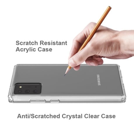 Акриловый противоударный чехол HMC на Samsung Galaxy Note 20 - серый