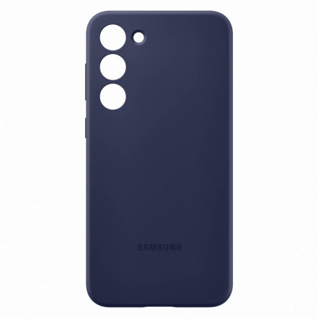 Оригинальный чехол Samsung Silicone Cover Rubber для Samsung Galaxy S23 Plus - navy blue (EF-PS916TNEGWW)