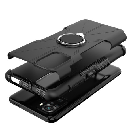 Противоударный чехол Machine Armor Bear для Xiaomi Redmi Note 10/10s/Poco M5s- черный