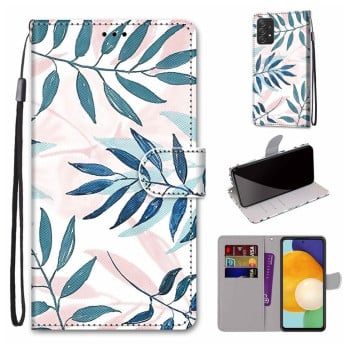 Чохол-книжка Coloured Drawing Cross для Samsung Galaxy A53 5G - Pink Green Needles