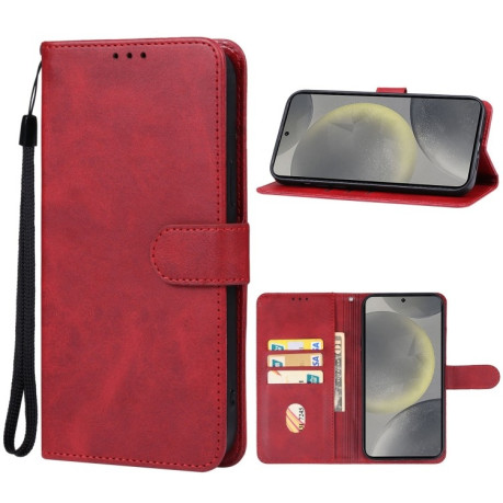 Чехол-книжка EsCase Leather для Samsung Galaxy S24 FE 5G - красный