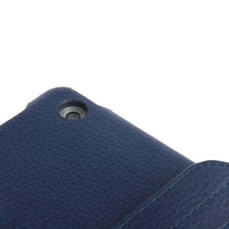 Чехол 360 Degree Litchi Texture  Case темно-синий для iPad 9.7 2017/2018/ Air
