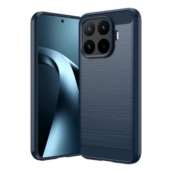 Чохол Brushed Texture Carbon Fiber на Xiaomi 17T Pro 5G — синій