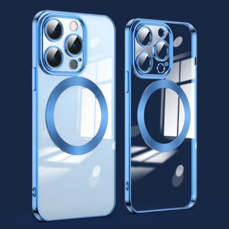 Протиударний чохол Lens MagSafe для iPhone 15 Pro Max - синій