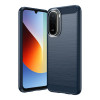 Чехол Brushed Texture Carbon Fiber на Redmi A7 Pro 171mm / Poco C85x 5G — синий