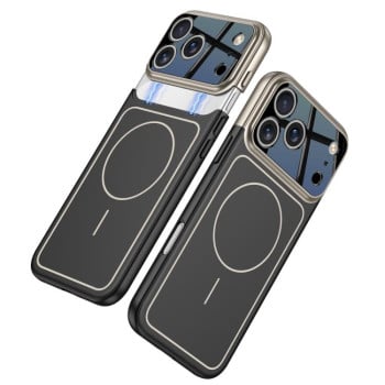 Двухцветный чехол Gkk Color Master с MagSafe для iPhone 17 Pro Max — серый/черный