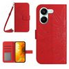 Чехол-книжка Skin Feel с рисунком подсолнуха на Xiaomi Poco X8 Pro 5G — красный