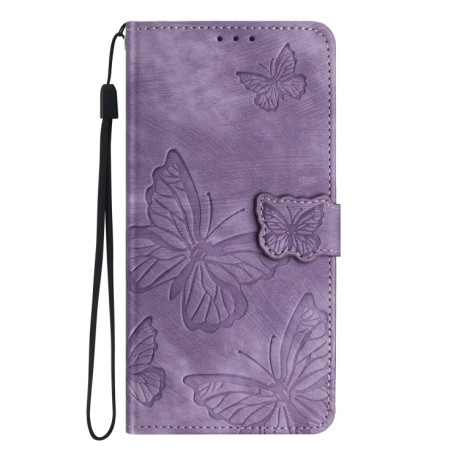 Чехол-книжка Embossed Butterfly для Samsung Galaxy A56 5G - фиолетовый
