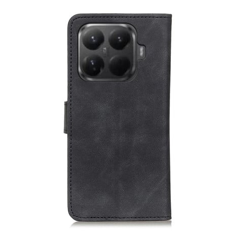 Чехол-книжка KHAZNEH с матовой фактурой Cowhide и магнитным хлястиком на Xiaomi 15T Pro 5G Global - черный