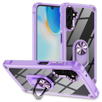 Противоударный чехол Acrylic Ring Holder на Samsung Galaxy A14 5G - фиолетовый