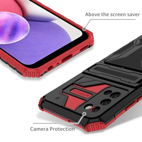 Протиударний чохол Armor Card для Samsung Galaxy A03s - червоний