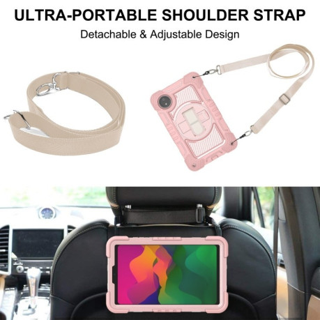 Чохол-книжка Acrylic 360 Degree Rotation Holder Leather для Redmi Pad SE 8.7 2024 - рожеве золото